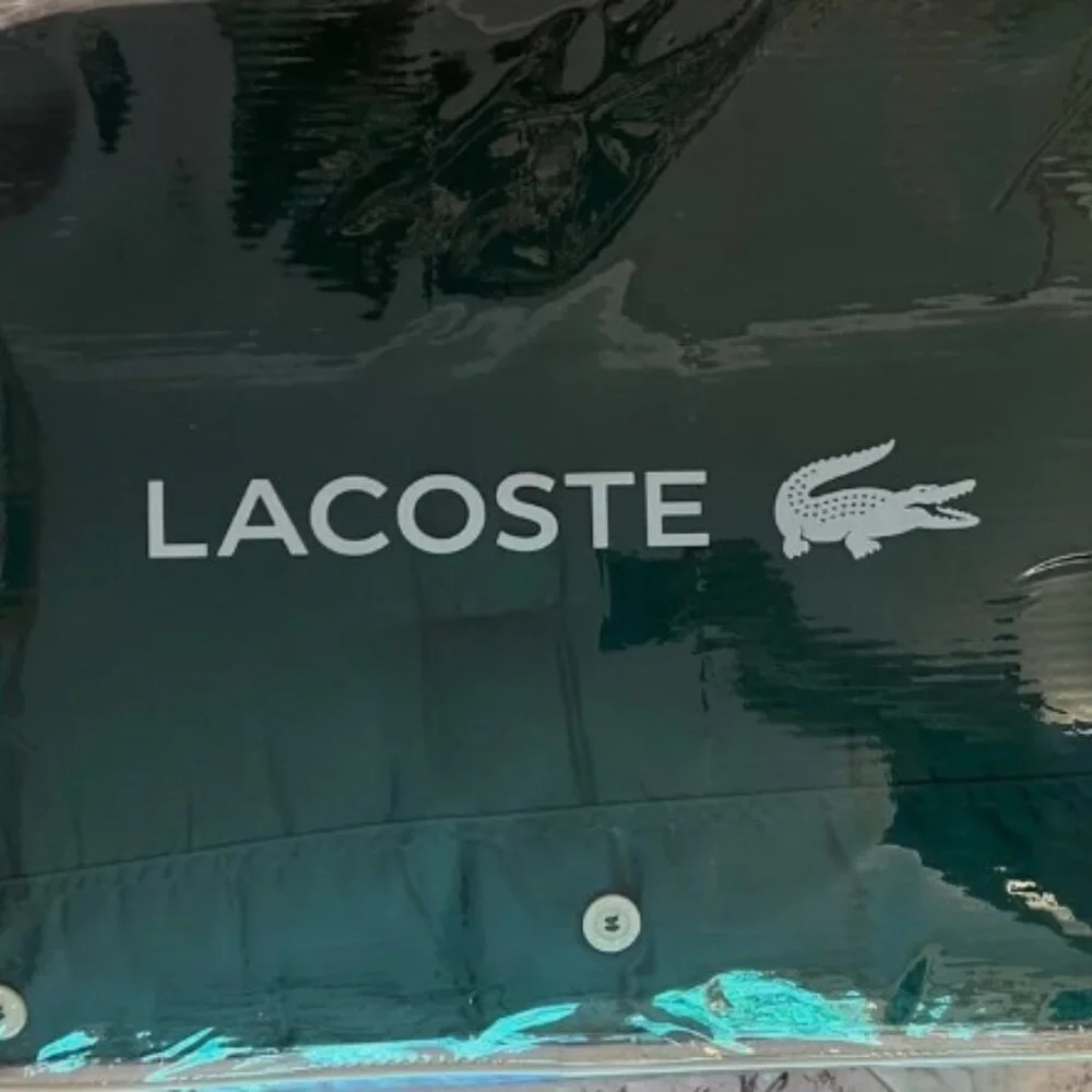 NEW LACOSTE Solid Percale 3-Pc FULL / QUEEN Comforter Set - GREEN